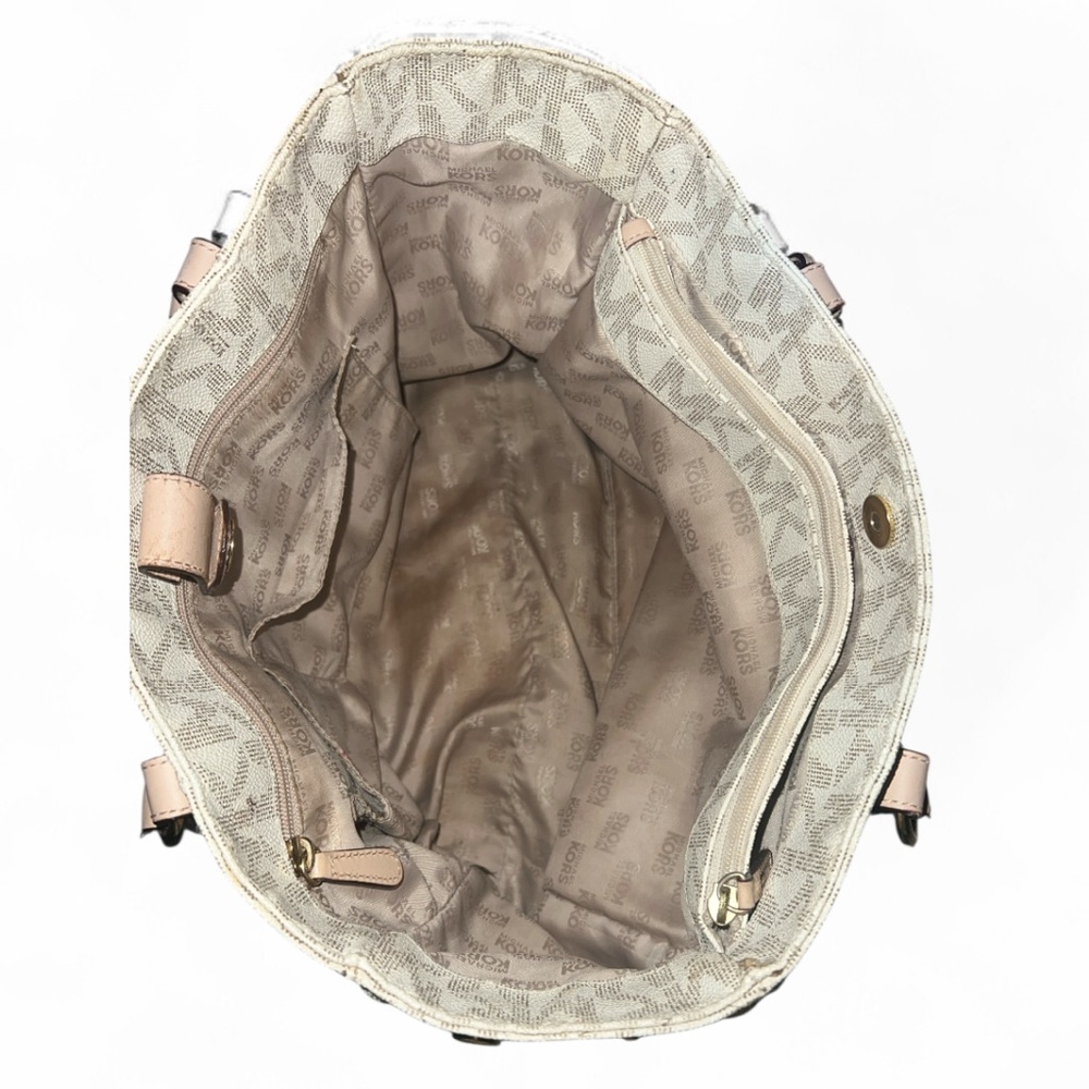 Michael Kors Cream And Tan Satchel - image 8